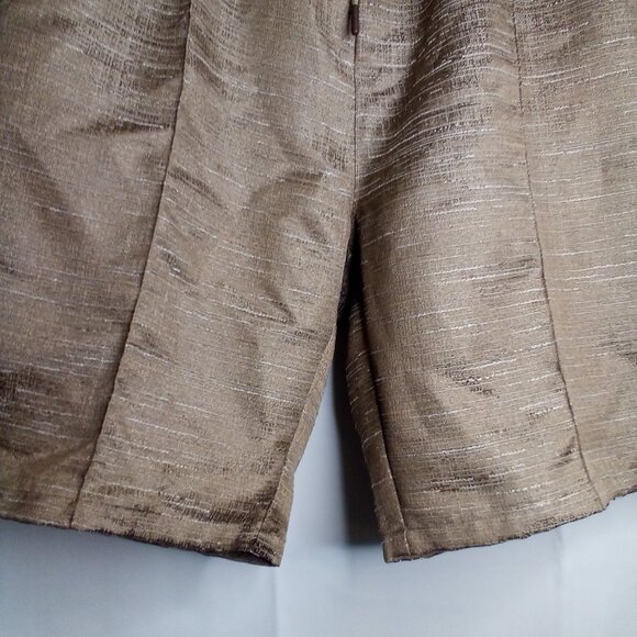 Boohoo Man Shorts Men 2XL Drawstring Elastic Pockets Textured Gold - Picture 6 of 16